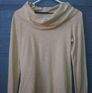 Women's Cream Merona Turtle Neck Shirt (XS)